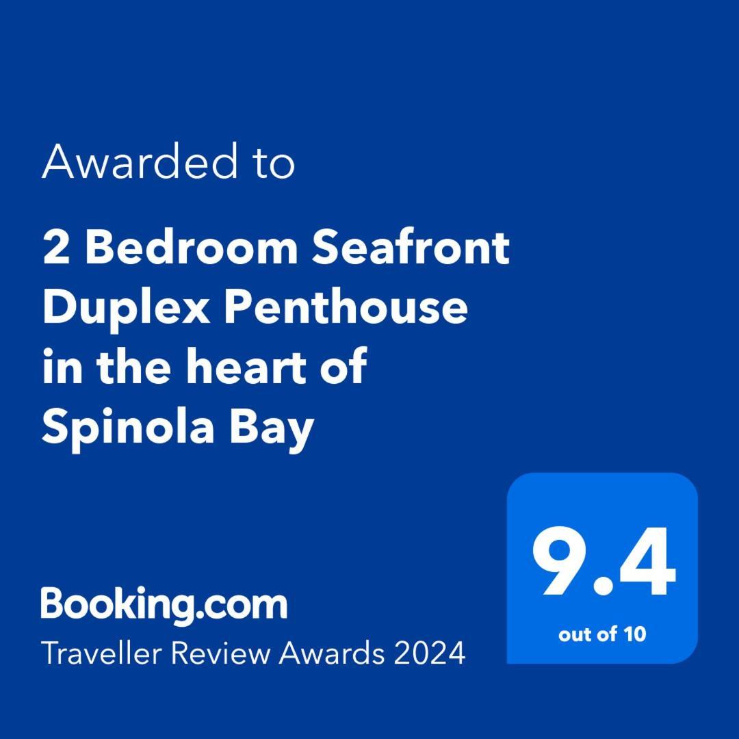2 Bedroom Seafront Duplex Penthouse In The Heart Of Spinola Bay St. Julian's Exteriör bild